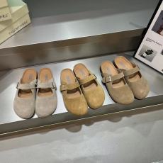 批发复古真皮软木厚底勃肯鞋2024新款森系大头单鞋懒人包头半拖鞋