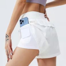 批发防走光瑜伽短裙高腰显瘦网球裙裤夏季薄跑步健身运动短裤