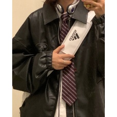 批发2025新款<b class='q'>街头</b>pu皮夹克秋季款美式慵懒chic宽松黑色皮衣外套女