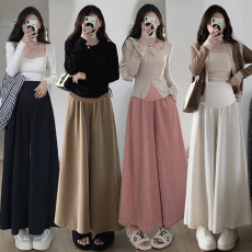 批发2026孕妇<b class='q'>裤</b>裙新款a字时尚慵懒风百搭半身裙中长款伞裙休闲阔腿<b class='q'>裤</b>