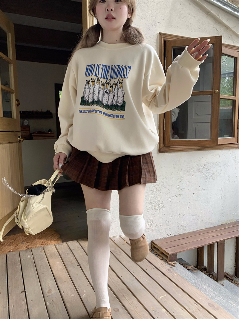 Versão coreana do nicho casual casal hoodie, design de estilo preguiçoso feminino, jaqueta elegante e versátil_voghion.com