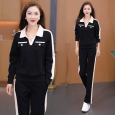 批发官图  高含棉运动服套装女士2026年春秋新款洋气<b class='q'>妈妈装</b>卫衣两件套