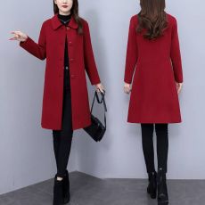 批发毛呢秋冬外套女2026新款宽松显瘦洋气减龄<b class='q'>时尚</b>加厚中长款呢子大衣