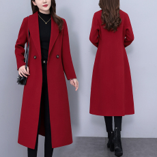 批发毛呢秋冬外套女2026新款宽松显瘦洋气减龄<b class='q'>时尚</b>加厚长款呢子大衣