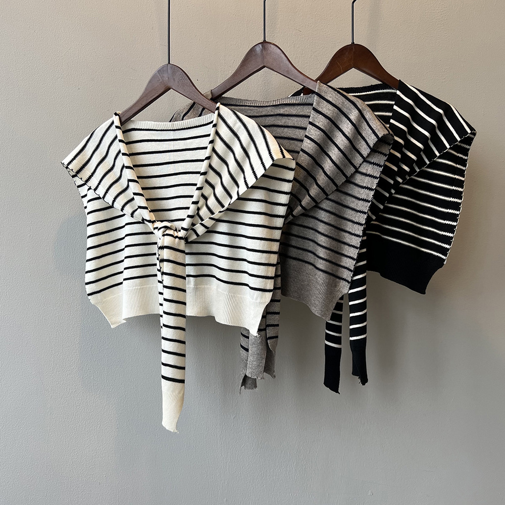 Actual shot ~ Striped outer shawl 2024 new fall style versatile decorative shoulder fashion scarf