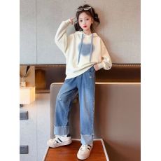 批发女童卫衣2026新款洋气秋装女孩连帽上衣儿童装春秋季时髦大童衣服