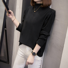 批发实拍冬装新款胖MM显瘦高级感长袖加厚双面磨毛德绒加绒衫大码女装