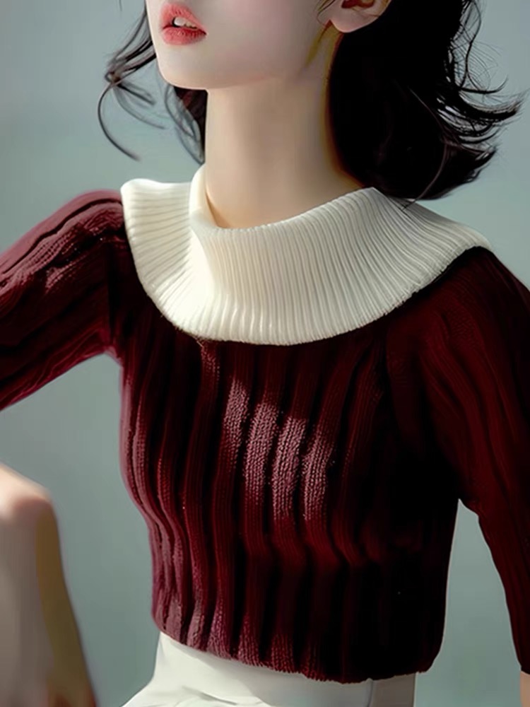 Small sweater knitted autumn pullover sweater top with summer women's clothing 2024 new bottoming shirt short-sleeved cashmere sweater