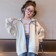 批发女童外套春秋款女孩大童春季棒球服<b class='q'>夹克</b>时髦洋气褂子秋装<b class='q'>儿童</b>上衣