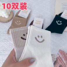 批发10双装ins中筒<b class='q'>袜子</b>学生堆堆袜简约百搭<b class='q'>袜子</b>女中筒袜秋冬长袜女袜