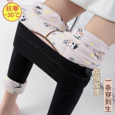 批发实拍秋冬大码特厚绒踩脚<b class='q'>打底裤</b>蚕丝棉弹力高腰踩脚孕妇裤