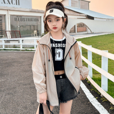 批发女童防晒衣薄款<b class='q'>夏</b>季2024新款儿童防紫外线空调衫女大童防晒服潮款