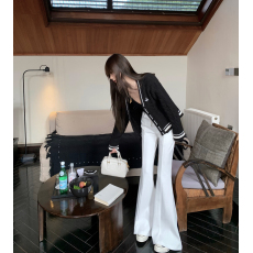 批发实价-官图 秋季新款大喇叭阔腿高腰垂感显瘦百搭休闲<b class='q'>运动</b>裤