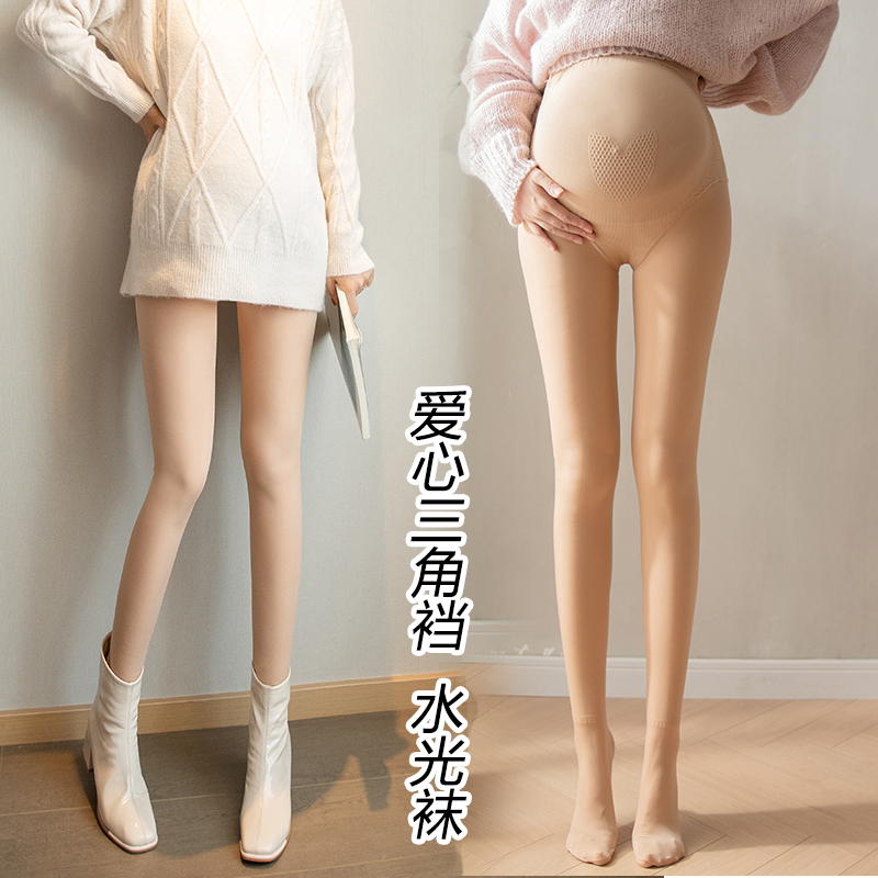 실사 3 가지 두께 하트 삼각형 가랑이 임산부 가을 겨울 물 빛 양말 베이스 양말 가벼운 다리 유물 블랙 ~을 통해 스타킹