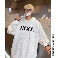 批发美式肌理感假两件<b class='q'>卫衣</b><b class='q'>男士</b>春秋季新款情侣装休闲潮牌连帽上衣外套