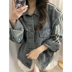 批发现 复古时髦感拿捏 男友风酷飒廓形<b class='q'>牛仔外</b>套