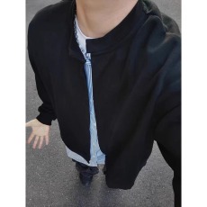 批发原版1：1 秋季重磅条纹两件开衫卫衣休闲潮流男生韩版ins长袖外套