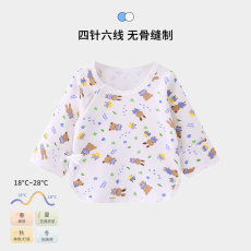批发纯棉双面220克<b class='q'>婴儿</b>服春秋<b class='q'>新生</b>宝宝0-3月6宝宝打底哈衣秋装
