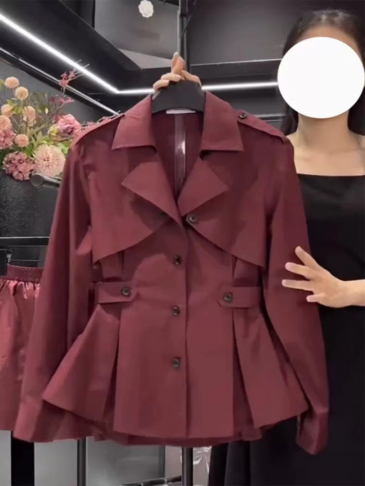 빅 사이즈 여성 의류 품격 Chic 작은 셔츠 맨위 지방 mm 이른 가을 새로운 2026 년 패션 정장 칼라 허리 수축 셔츠