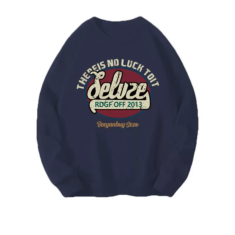 Dunne/fluwelen ronde hals herfst/winter hoodie voor dames_voghion.com