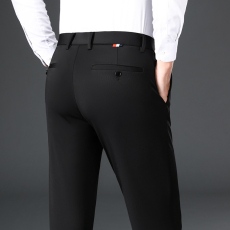 批发新款实拍秋冬高品质防水高弹透气舒适柔软<b class='q'>商务</b>直筒经典西装长裤