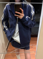 American Street Retro Striped Turtleneck Sweatshirt for Women Spring and Autumn Loose High-End Unique Versatile Cardigan Jacket