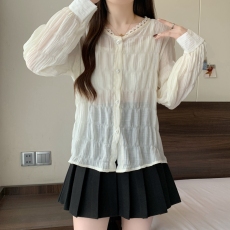 批发实拍2026早春新款大码甜美别致chic上衣长袖<b class='q'>衬衫</b>M-4XL200斤