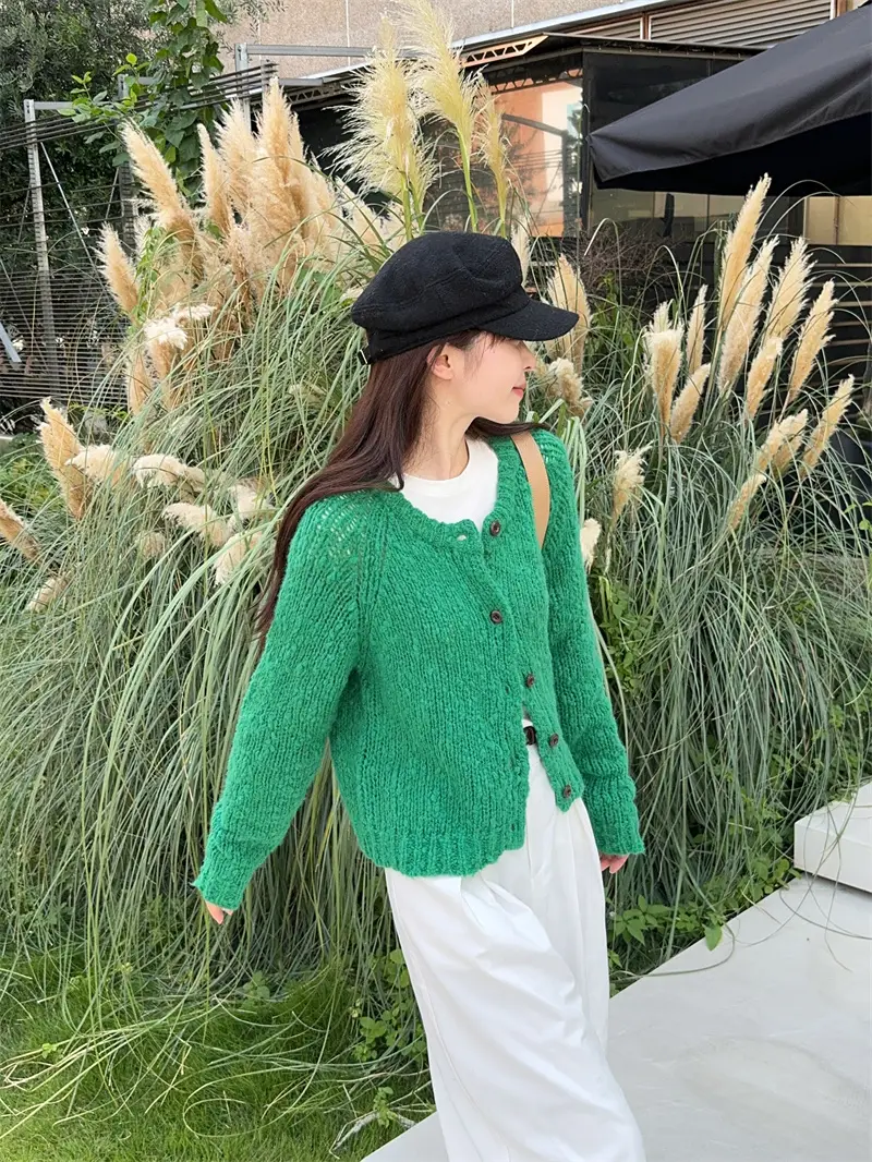 레트로 캔디 컬러 니트 가디건 상세 이미지 13