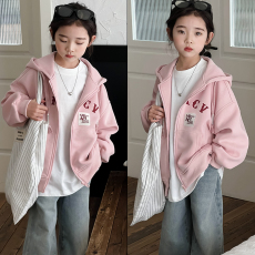 批发女童卫衣2026新款洋气秋装女孩连帽上衣儿童装春秋季时髦大童衣服