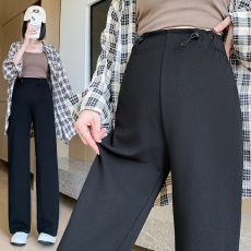 批发实拍<b class='q'>孕妇裤</b>子春秋外穿阔腿裤薄款直筒休闲运动卫衣裤小个子秋冬装