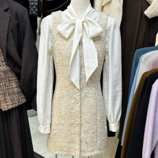 批发韩国东大门2025秋季新款法式长袖<b class='q'>衬衫</b><b class='q'>连衣裙</b>小个子两件套短裙