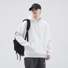 批发实拍秋冬重磅320g连帽卫衣男宽松百搭韩版男女帽衫纯色 11个颜色