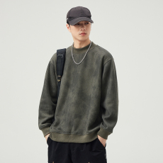 批发实拍2025秋冬新款扎染宽松百搭休闲男士<b class='q'>日系</b><b class='q'>复古</b>街头时尚外搭卫衣