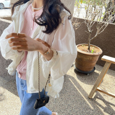 批发韩国外贸原版春夏新款外套宽松<b class='q'>百搭</b>连帽休闲女长袖轻薄款防晒衣