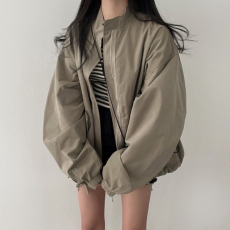 批发韩国外贸秋季薄款新款韩版宽松棒球服BF工装休闲外套女学生ins潮