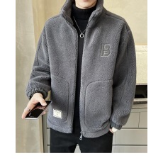 批发欧洲站羊羔毛外套男秋冬季2024新款棉服男装颗粒绒棉衣加厚潮牌