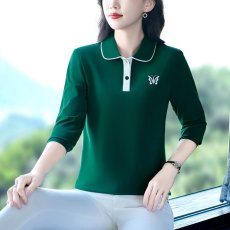 批发【95棉5氨纶春<b class='q'>秋</b>拼接撞色显瘦长袖新款时尚百搭简约休闲显瘦上衣