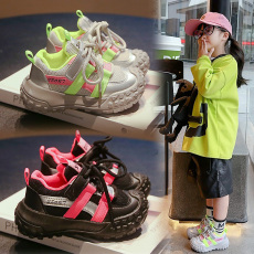 批发儿童时尚轮胎底运动鞋2024年秋季新款女童网布透气老爹鞋<b class='q'>韩版</b>男童