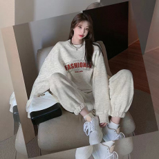 批发2025秋冬季新款小个子纯欲风高档字母<b class='q'>印花</b>卫衣束脚裤两件套