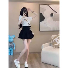 批发创峰后腰松紧天猫品质高腰法式半身裙女夏季新款胖mm<b class='q'>显瘦</b>短裙