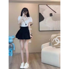 批发创峰后腰松紧天猫品质高腰法式半身裙女夏季新款胖mm显瘦短裙