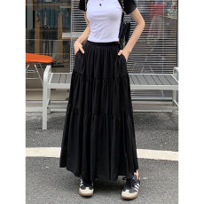 批发创峰天猫品质腰围全松紧法式半身裙女夏季新款胖MM<b class='q'>显瘦</b>A字裙