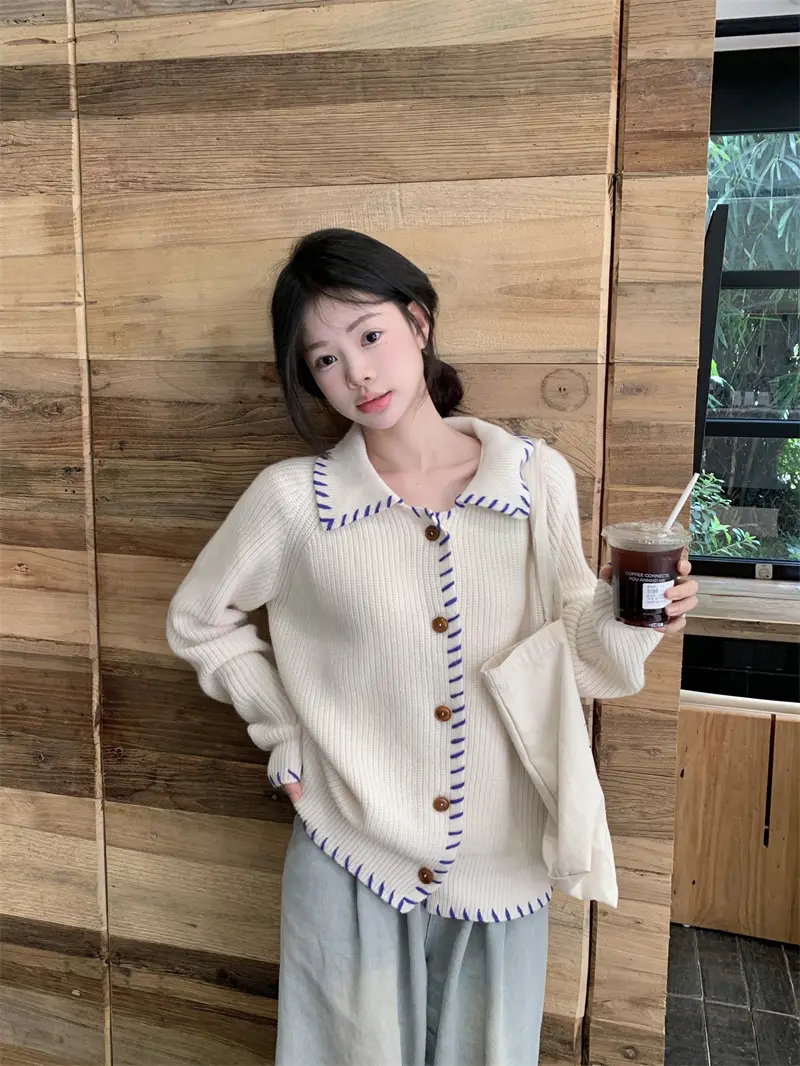 단추 니트 가디건 상세 이미지 7