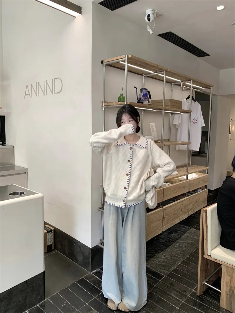 단추 니트 가디건 상세 이미지 12