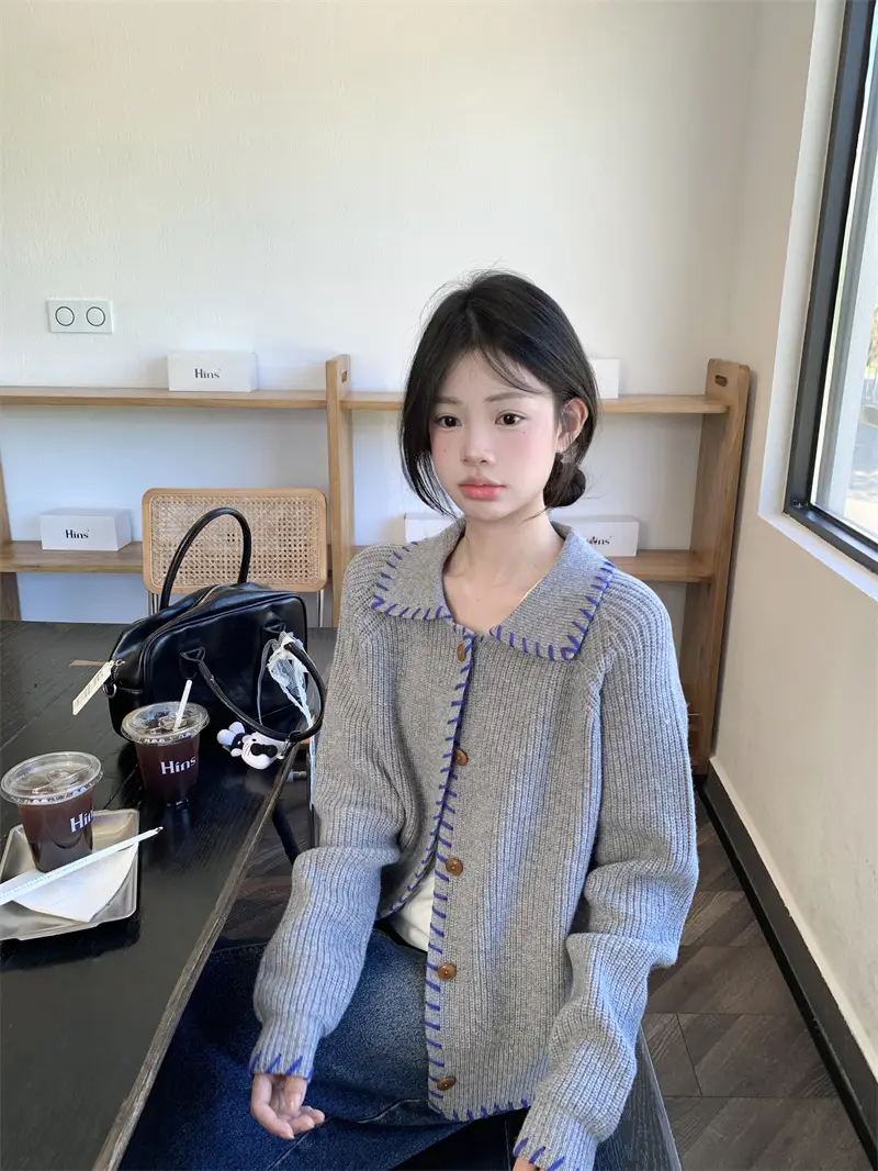 단추 니트 가디건 상세 이미지 15