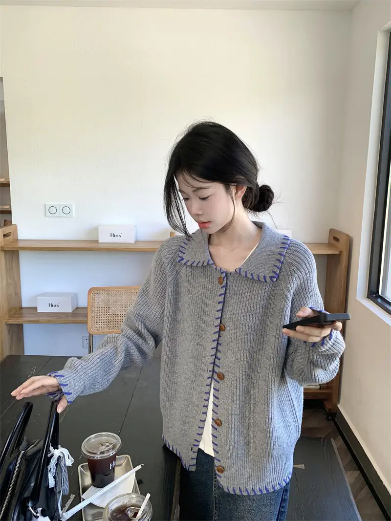 단추 니트 가디건 상세 이미지 19