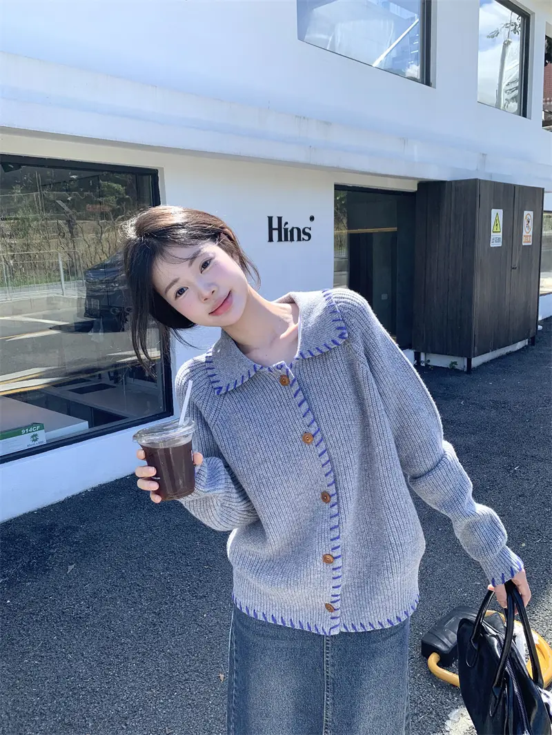 단추 니트 가디건 상세 이미지 21