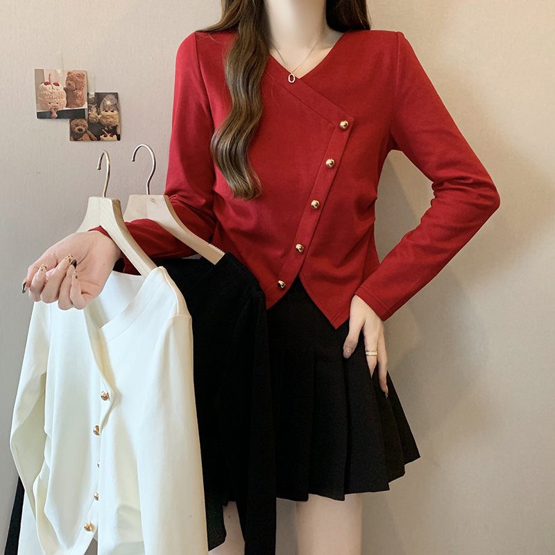 PF29997# 新款胖mm大码女优雅百搭减龄不对称T恤上衣女裝貨源服裝批發