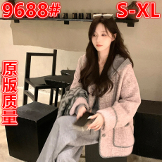 批发鱼er冬日恋岛设计师高定Yang毛香香风<b class='q'>贝壳</b>绣秋冬保暖时髦外套女