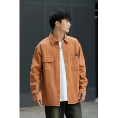 批发新款美式男款衬衫春秋季复古港<b class='q'>风</b>长袖休闲<b class='q'>韩</b>版上衣